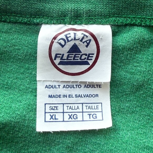 Delta Fleece Y2K Adult XL Daffy Duck Graphic Sweatshirt Green - Picture 4 of 5